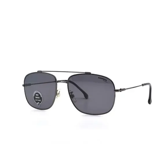 BRAND NEW CARRERA 182/F/S BLACK GREY POLARIZED AVIATOR SUNGLASSES - Picture 1 of 11